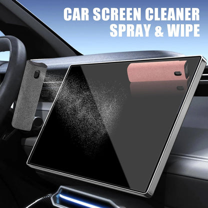 walrfid 2 Pack Car Screen Cleaner, Computer Screen Cleaner Spray and Wipe, Laptop Cleaning Mist Kit for Electronic iPad, iPhone, Phone, MacBook, TV, Monitor Display, with Graffiti Case, Grey Pink
