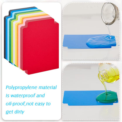 Trading Card Dividers Multicolor Card Page Dividers Frosted Plastic Separator with Tabs for Games Sports, 2.7 x 3.8 Inches(150 Pieces)