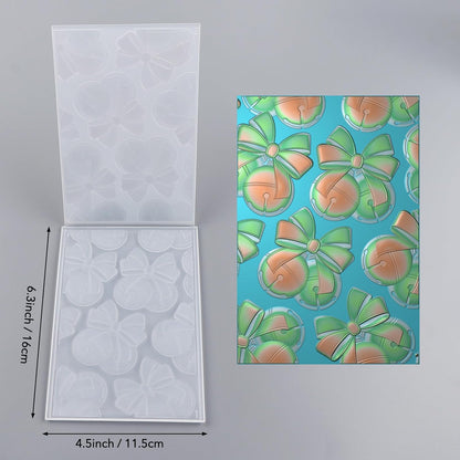 BAOFALI 3D Christmas Theme Plastic Embossing Folders Jingle Bells for DIY Scrapbooking Photo Album Card Paper Craft Decoration for Card Making,Embossing Template Paper Card Embossing Stencil