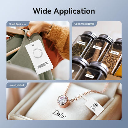 NIIMBOT D11 New Version Label Maker Machine with Tape,300DPI Bluetooth Label Printer, Portable Thermal Printer,Sticker Maker for Organizing Home Office School，Full Black