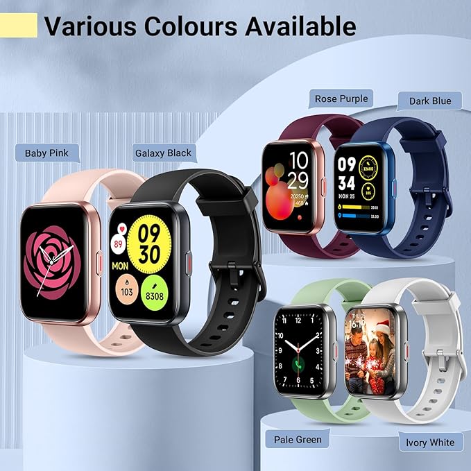 Smart Watches for Women/Men, Smart Watch for Android Phones & iPhone, Fitness Watches for Women with Alexa, Call & Notification Alerts, Tracks Heart Rate/Sleep Smartwatches (Green, 1.8 inches)
