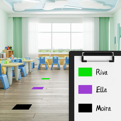 Rectangle Labels Sticker 3×5 Inch Vinyl Floor Stickers Color Coding Name Tags Roll Removable 200 PCS, Green