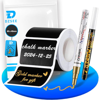 Chalkboard Labels for Jars - 140 Pcs Reusable Waterproof Chalk Stickers with 2 Chalk Marker, Organize Home & Kitchen, Storage Bins, Parties, Weddings (Rectangle)