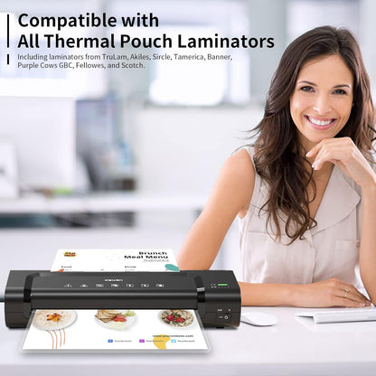 5 Mil Thermal Laminating Sheets 30 Packs, 9” x 11.5” Clear Laminating Pouches Holds 8.5 x 11 Inch Sheet Lamination Plastic Paper for Laminator, School Office Supplies Laminate