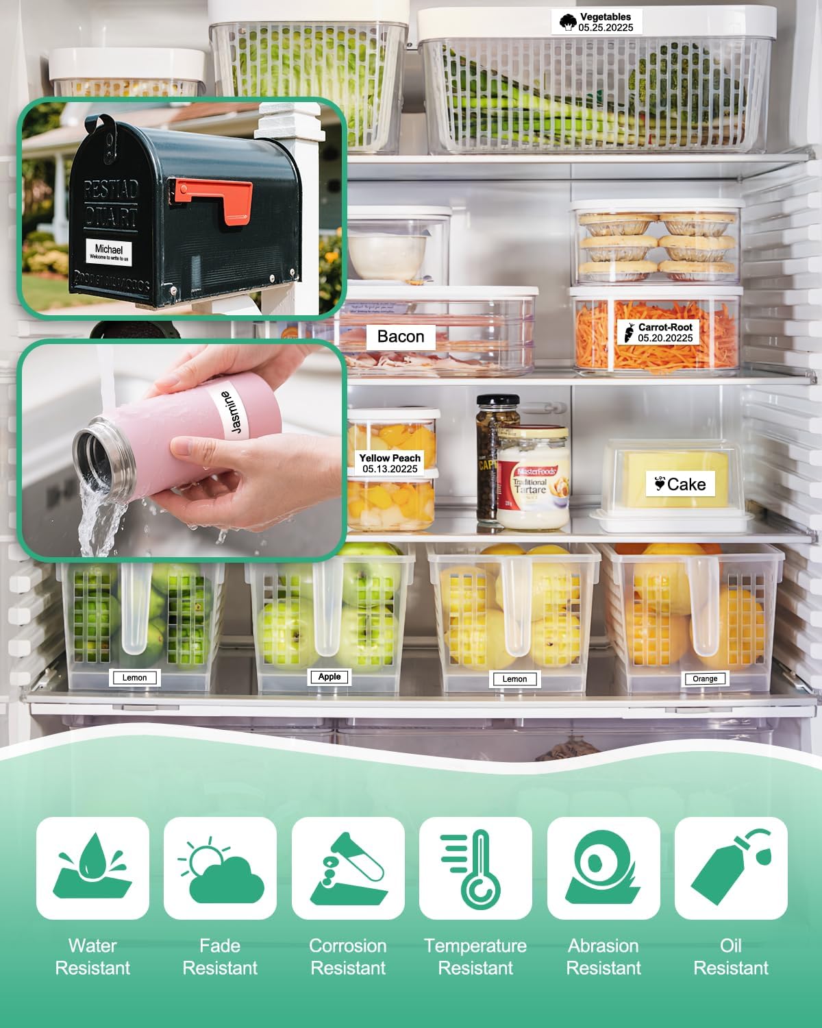 4PK Replacement for Brother TZe-241 Ptouch Label Tape 18mm 0.7 Laminated Tape for Brother PTD400 PTD410 PTD600, Black on White