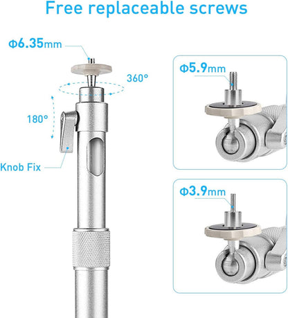 NIERBO Universal Projector Wall Ceiling Mount Hanger 360° Rotatable Head with Extendable Length 11.8 Inch to 19.7 Inch Mounting Bracket