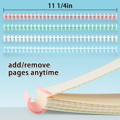 Worklion Binding Machine for Planner: Small Bookbinding Machine with Multicolor Loose Leaf Binder Rings for Making 26 Holes/B5 Paper, 30 Holes/A4, 20 Holes/A5 Book, 29 Holes/Letter Size, Blue