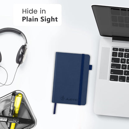 JUBTIC Password Book with Alphabetical Tabs Small Password Keeper with Inner Pocket Record Log in Internet Address Password Notebook Journal Hardcover Password Organizer for Home Office, Blue