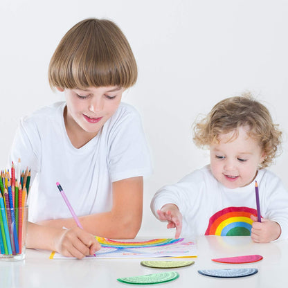 24 Pack Plastic Protractors Math Protractor 180 Degrees 4 Inch (Red Green Yellow Blue)