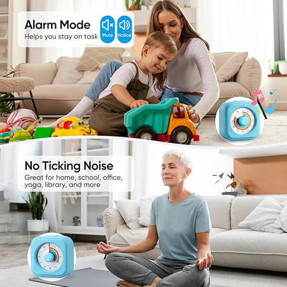 60-Minute Visual Timer for Kids, Silent Rainbow Countdown Timer for Time Management, Homeschool, Classroom, Home, Office