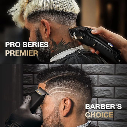 SUPRENT PRO Professional Hair Clippers for Men- Hair Cutting Kit & Zero Gap T-Blade Trimmer Combo- Cordless Barber Clipper Set with LED Display for Mens Gifts(Black)