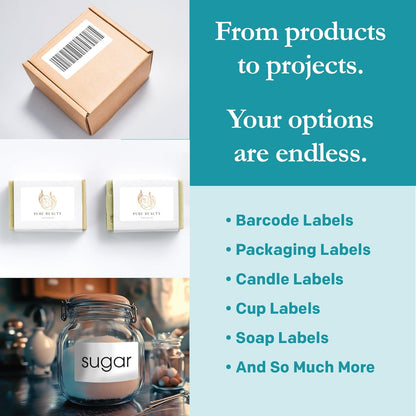 Premium Label Supply White Sticker Rectangle Labels – 2.5" x 1.563" – Laser/Inkjet Compatible – (18 per Sheet), 2000 Sheets – 36,000 Total Adhesive Labels