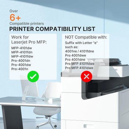 E-Z Ink 148A Toner Cartridge (with Chip) Replacement for HP 148A Toner Cartridge W1480A 148X W1480X to Use with Pro MFP 4101fdn 4101fdw 4001dn 4001n Printer (Black, 2 Pack)