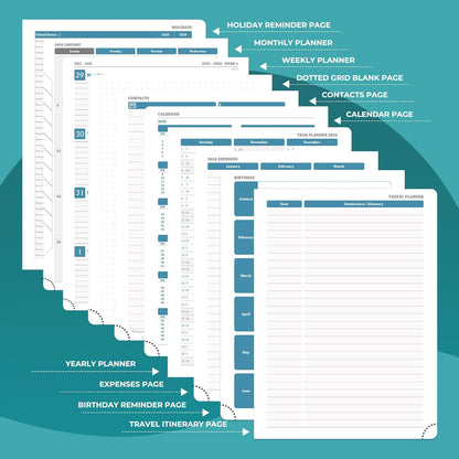 Weekly Monthly 2026 Planner (Jan.26-Dec.26),11.5"x8.5",12 Months Agenda Plan with Month Tabs & Pocket,Expenses/Note Pages, Appointment Book Calendar with Vegan Leather Cover,Light Blue
