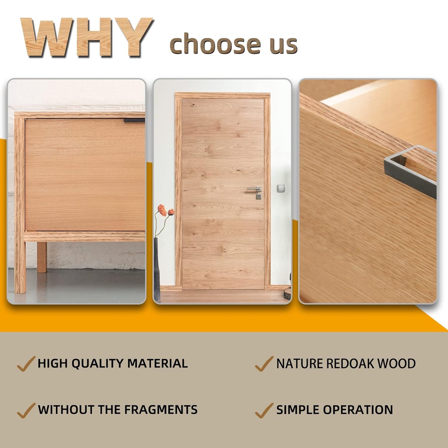 GSCIT Club Red Oak Edge Banding, 1/2 inch x 250ft roll of Veneer Plywood Edge Banding Preglued Flexible, Wood Tape Banding for Cabinet Repair