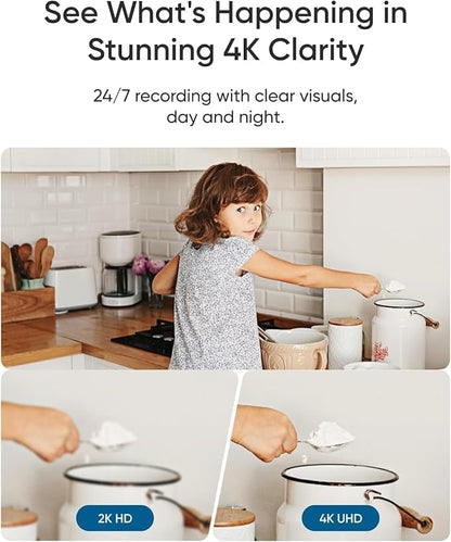 eufy Indoor Cam E30 2-Cam Kit, Latest Generation, 4K UHD Security Camera, Pet/Dog/Baby Camera with Phone app, Color Night Vision, Human/Pet Auto Tracking, 360 Pan-Tilt, Works with Homekit,White