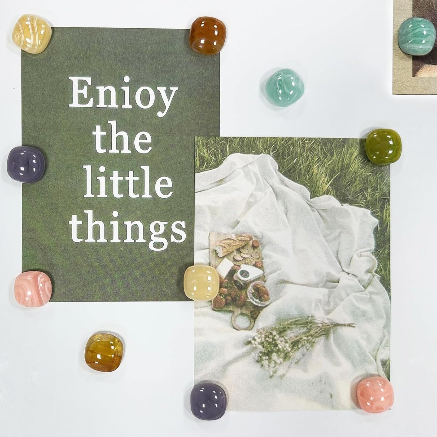 Qualsen Fridge Magnets, Colorful Decorative Cute Refrigerator Magnets for Whiteboard, Locker, Kitchen, Office, Classroom（24 Pcs）