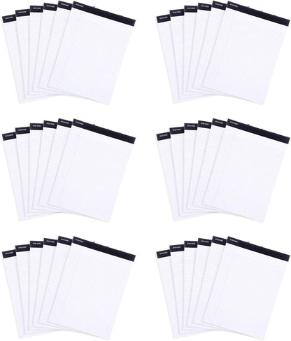 Mintra Office Legal Pads, ((xBasic, 5in x 8in, Narrow (White), 36pk (6-6pks))