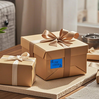 Colored Stickers 3×2 Inch Vinyl File Folder Sticker Blue Rectangle Removable Waterproof Color Coding Moving Label for Boxes Office Inventory Labeling 40 PCS