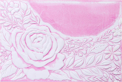 BAOFALI 3D Embossing Folder for Card Making, Rose Clear Plastic Texture Fades Embossing Folder Template for Scrapbooking and Other Paper Craft Album Stamps DIY Decoration