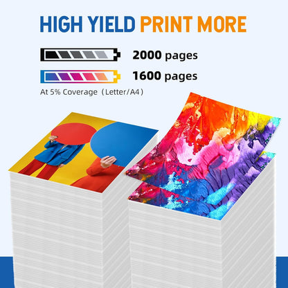 962XL Ink Cartridge Combo Pack Compatible for 962 Ink Cartridges Work with Officejet Pro 9015e 9015 9010 9018e 9025e 9012e 9018 9025 9020 9012 Printers 4 Pack (Black Cyan Magenta Yellow)