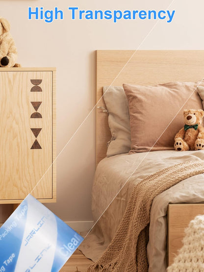 JARLINK Clearer Packing Tape 12 Rolls, Heavy Duty Packaging Tape for Shipping Packaging Moving Sealing, 2.8mil Thicker, 1.88 inches Wide, 60 Yards Per Roll, 720 Total Yards