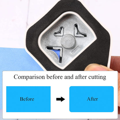 LOONENG 3 Way Rounded Corner Punch, 4mm, 7mm, 10mm 3 in 1 Corner Cutter for Paper Crafts, Laminator, Cardstock, DIY Projects, Photocards, Card Making and Scrapbooking