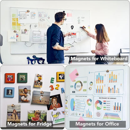 LOVIMAG 200Pcs Gold Fridge Magnets, Small and Strong Magnets for Whiteboard, Office, Classroom, Map, Kitchen Accessories, Office Accessories, Locker Accessories