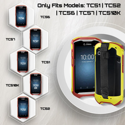 TC51 TC52 TC56 TC57 TC510K Case with Hand Strap - Protective & Ergonomic for Zebra Handheld Barcode Scanners SG-TC5X-EXO1-01 SG-TC5X-EXONHS-01 (Red-Yellow Blend)
