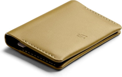 Bellroy Under Cover (slimline leather card wallet/holder with card storage, quick access slot, plus space for folded bills) - Mustard