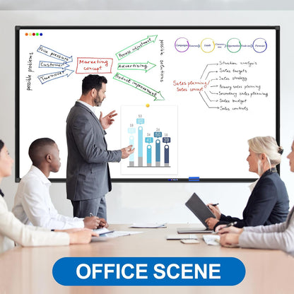 H-Qprobd Large White Board Dry Erase Board for Wall 72"X40" Magnetic Whiteboard with Long Pen Tray, Presentation Dry Erase Boards for Office, Classroom, School, Home