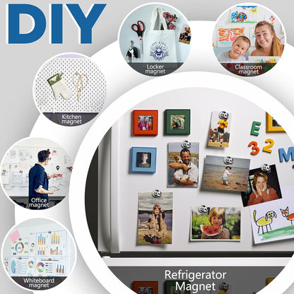 LOVIMAG 16Pcs Refrigerator Magnets for Whiteboard, Strong Fridge Magnets Adult, Small Magnetic Push Pins, Cruise Magnets for Metal Door, Fridge,Office, Classroom, Thumb Tacks Magnets for Locker