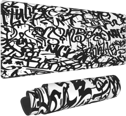 Graffiti Mouse Pad, Large Big Gaming Mouse Pad Desk Pad, Mousepad with Non-Slip Rubber Base, Extended XXL Mouse Mat for Computer Laptop Office Accessories