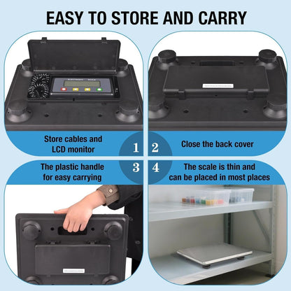 SurmountWay Large Shipping Scale, 440lb/0.35oz Digital Postal Scale with Tare/Count/Auto-Off Function, High Accurate Shipping Scale for Packages,Small Business,Luggage,Warehouse,Home (15.3"x11.8")