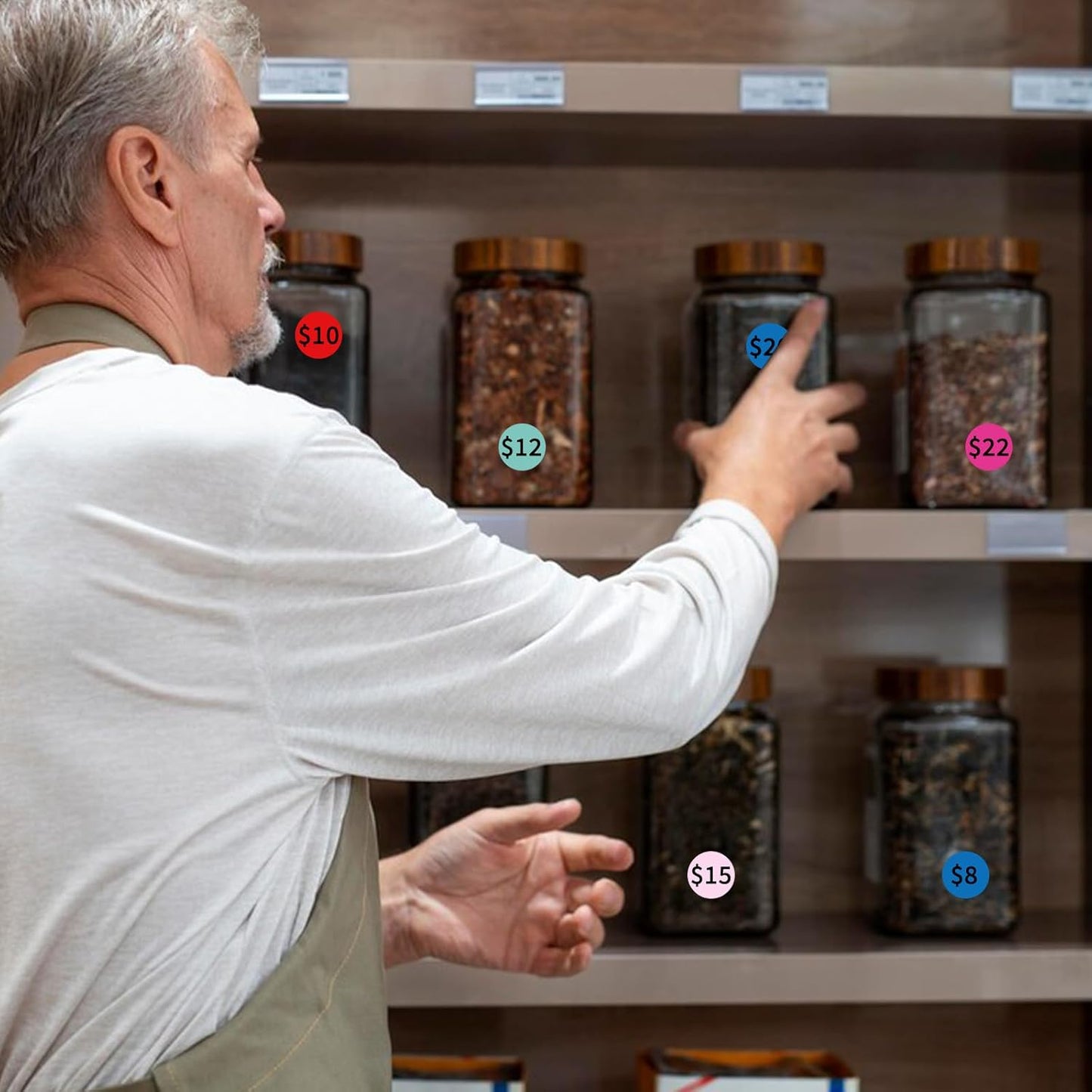 STARLIBOO Colored Dot Stickers, 1 Inch Circle Color Code Label, Blue Waterproof Garage Sale Stickers, Yard Sale Price Labels (2 Rolls, 1000Pcs)