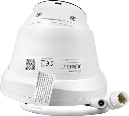 5MP IP PoE Camera, Outdoor Turret Camera with Mic, Hikconnect/SADP/iVMS4200, Smart Color Night Vision, Low light Starlight, Human Vehicle Detection, 114° Wide Angle, Metal IP67, 512GB SD Slot
