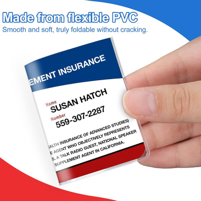 Utron 16 PCS Social Security Card Protector, Clear Waterproof Credit Card Sleeve, Soft Plastic Card Sleeves, Credit Card Sleeve for Credit Card, Medicare Card, Business Card and Social Security Card