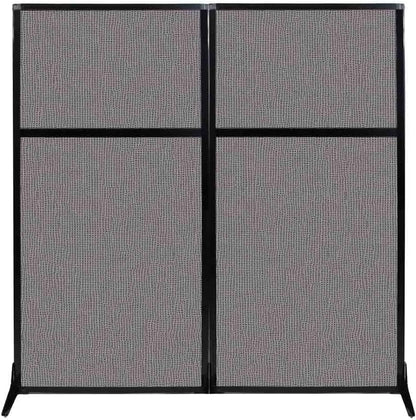 Versare Workstation Partition | Portable Wall Divider | Modern Office Cubicle | Free Standing Privacy Screen | Flexible Work Space | 66" x 70" Slate Fabric Panels