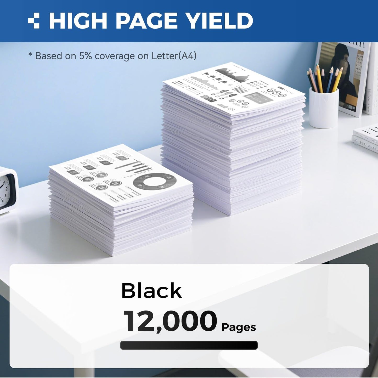 TN880 Black Toner Cartridge 2-Pack High Yield Compatible for Brother TN-880 TN850 880 Toner for HL-L6200DW L6200DWT L5200DW L5100DN L6400DW MFC-L5800DW L5700DW L6700DW L6800DW DCP-L5600DN Printer Ink