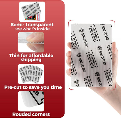 Card Protectors Trading Cards Shipping Supplies, 110-Pack 4'' x 6'' Graded Card Sleeves for Mailing Inserts, Plastic Semi Rigid Card Holder Better Than Corrugated Cardboard Sheets