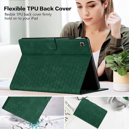 Case for Samsung Galaxy Tab A 10.1 2019 Model SM-T510/T515, Multi-Angle Viewing Smart Stand with Pocket PU Leather Tablet Cases Flip Folio Cover Green