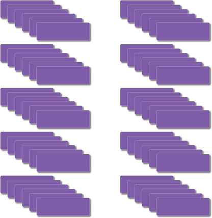 Magnetic Dry Erase Magnets Labels 3x1 inches, Reusable Name Tags, Organizing Schedules in Office/Classroom. Work on Fridge/White Board (Purple 60Pcs)