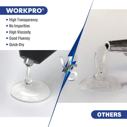 WORKPRO Hot Glue Sticks, Compatible with Most Glue Guns, Multipurpose for DIY Art Craft General Repairs, Home Decoration and Gluing Projects (0.27"x4" 200PCS)
