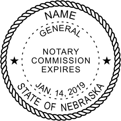 Nebraska Round Notary Stamp | Official State Notary Stamp | Official Seals | Meets State Specifications (Nebraska, Round Stamp)