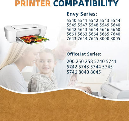 62XL Black Ink Cartridge Replacement for HP Envy 5540 5542 5545 5640 5642 5660 5664 5665 7640 7645 8000 OfficeJet 200 250 5740 5742 5743 5745 8040 8045 Printer(2 Black)
