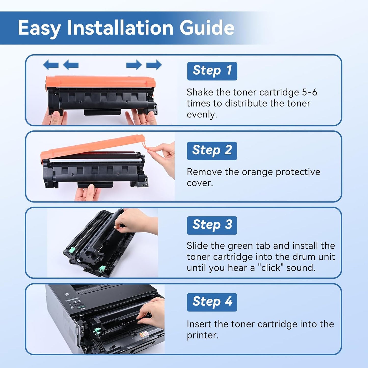 MYTONER Compatible Toner Cartridge Replacement for Brother TN760 TN-760 TN730/760 TN-730 High Yield MFC-L2690DW 2717DW MFC-L2750DW HL-L2350DW MFC-L2710DW HL-L2395DW Printer Black, 4Pack