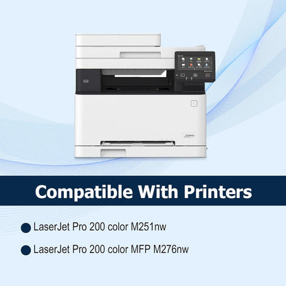 131A 131X Toner Cartridge 4 Pack Works with HP Laserjet Pro 200 Color M251nw,MFP M276nw (Black,Cyan,Yellow,Magenta)