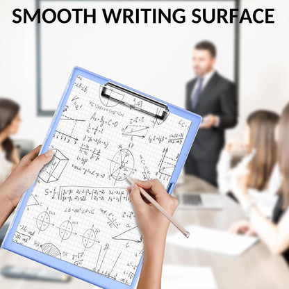 Sooez Clipboard with Storage, Heavy Duty Cleaview Clip Boards 8.5x11 with Dual Storage, Dry Erase Plastic Nursing Clipboard, High Capacity Clipboards Folder for Teacher Nurse, School & Office Supplies