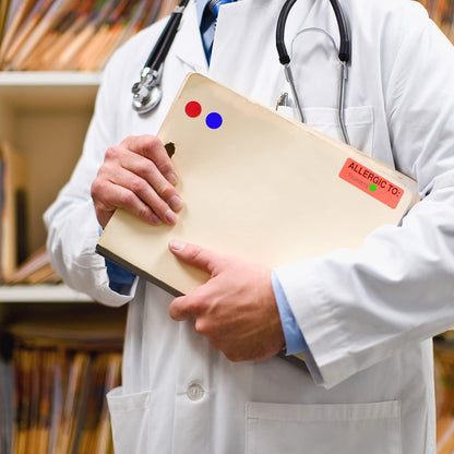 ChromaLabel 1.50 Inch Round Label Permanent Color Code Dot Stickers, 500 Labels per Dispenser Box, Light Blue