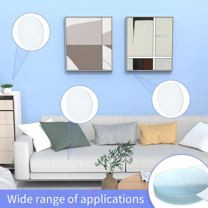 30PCS Heavy Duty Double Sided Adhesive Mounting Circle Tape- Waterproof,Strong Adhesion,Clear, High Strength,No Residue Removability for Hanging,Wall Mounting, Home Decor,Adhesive for Shower